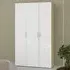 Florence 3 Door Wardrobe - White, Oak