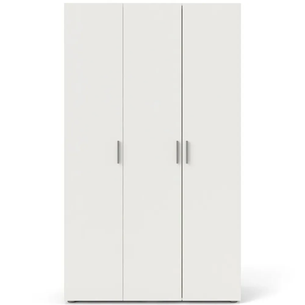 Florence 3 Door Wardrobe - White Woodgrain