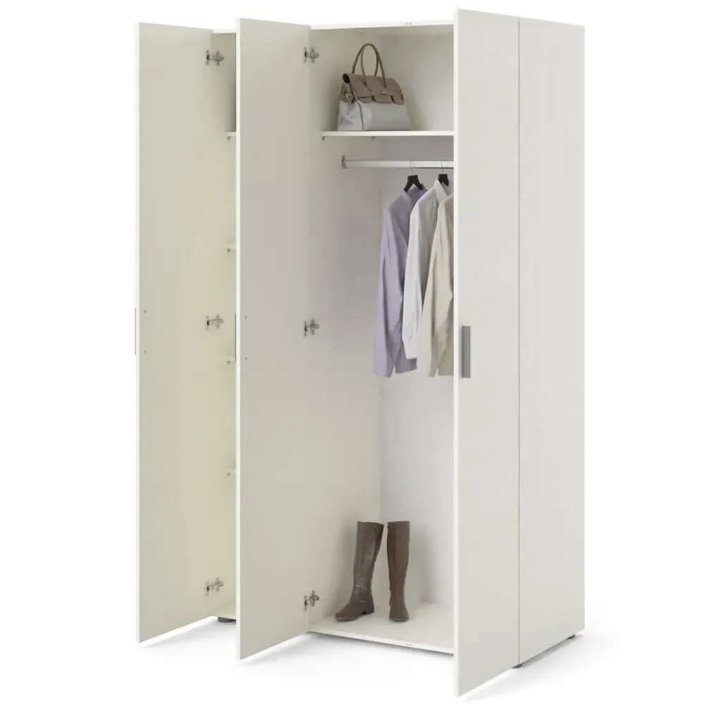 Florence 3 Door Wardrobe - White Woodgrain