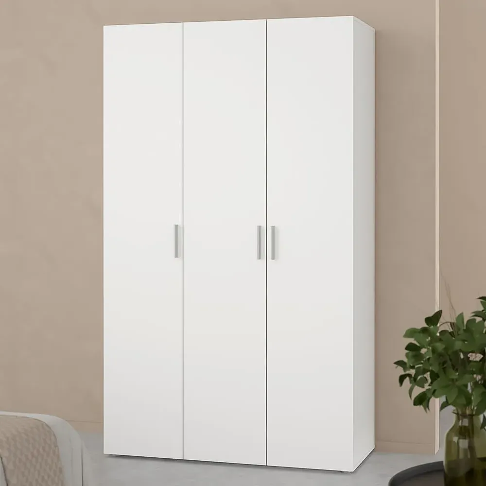 Florence 3 Door Wardrobe - White