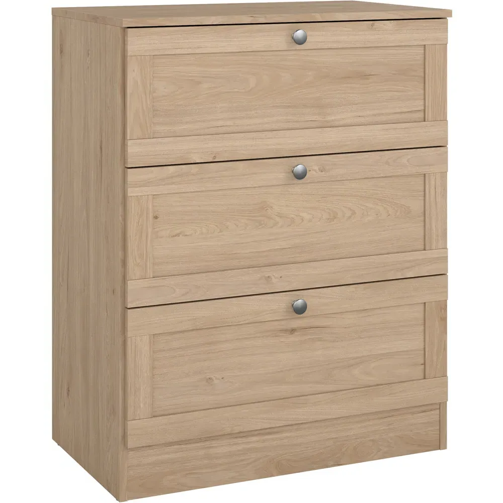 Florence 3 Drawer Chest of Drawers - Jackson Hickory