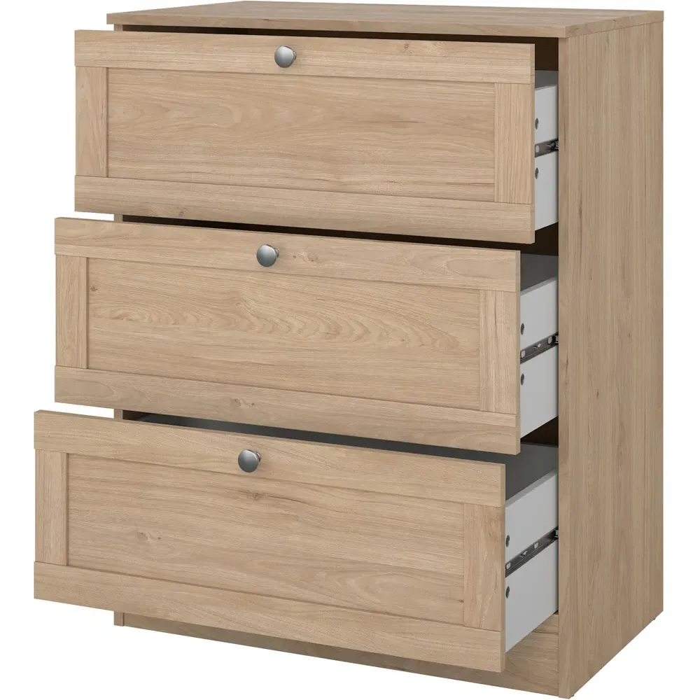 Florence 3 Drawer Chest of Drawers - Jackson Hickory