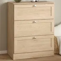 Florence 3 Drawer Chest of Drawers - Jackson Hickory