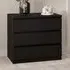 Florence 3 Drawer Chest of Drawers - Matt Black