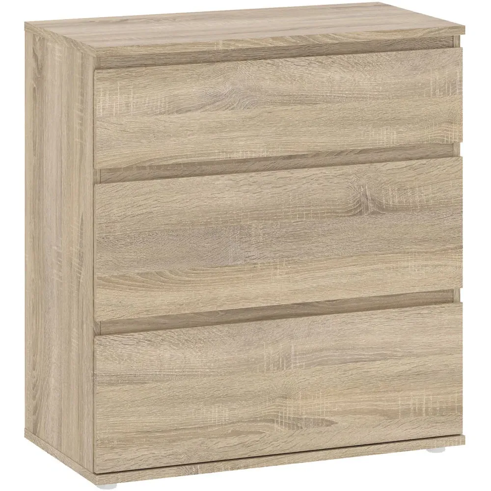 Florence 3-Drawer Chest of Drawers - Oak