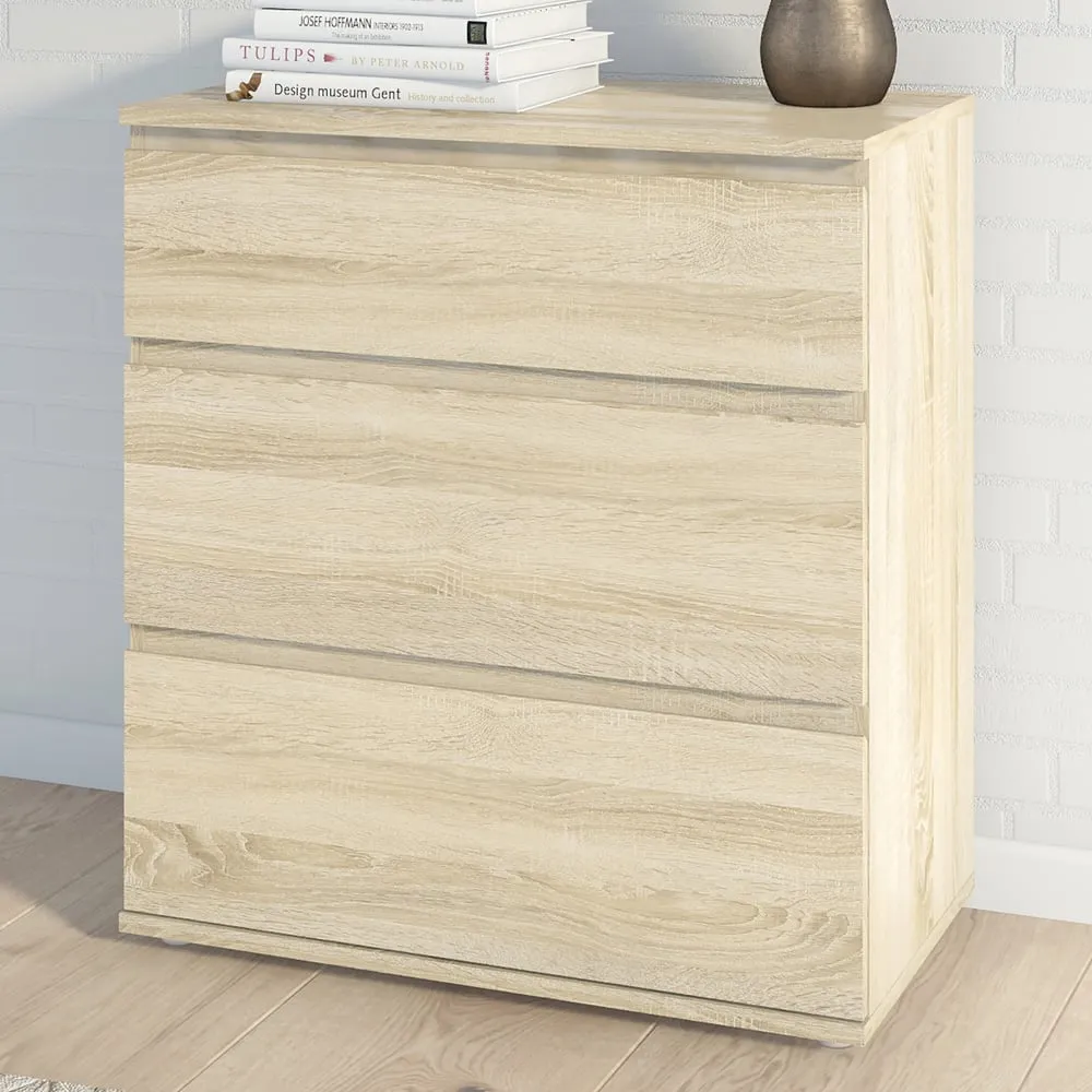 Florence 3-Drawer Chest of Drawers - Oak image