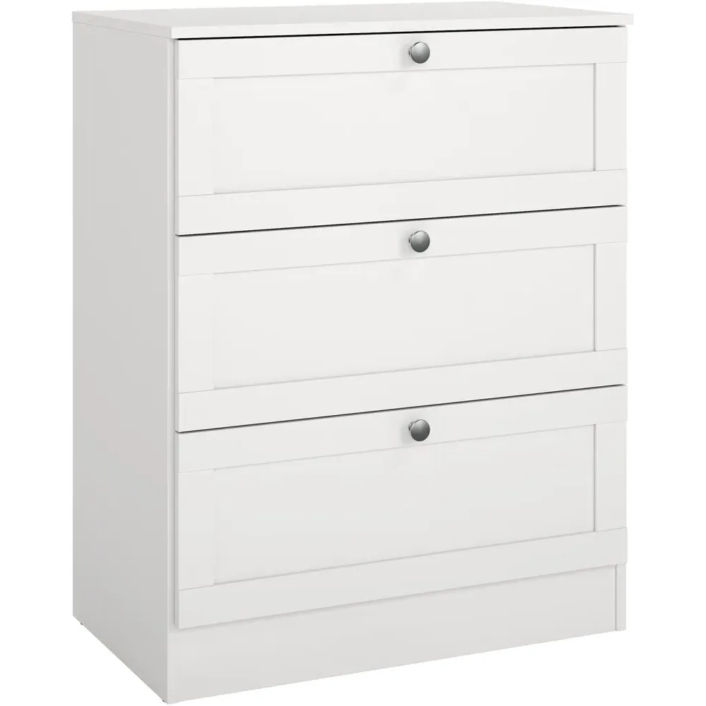 Florence 3 Drawer Chest of Drawers - White