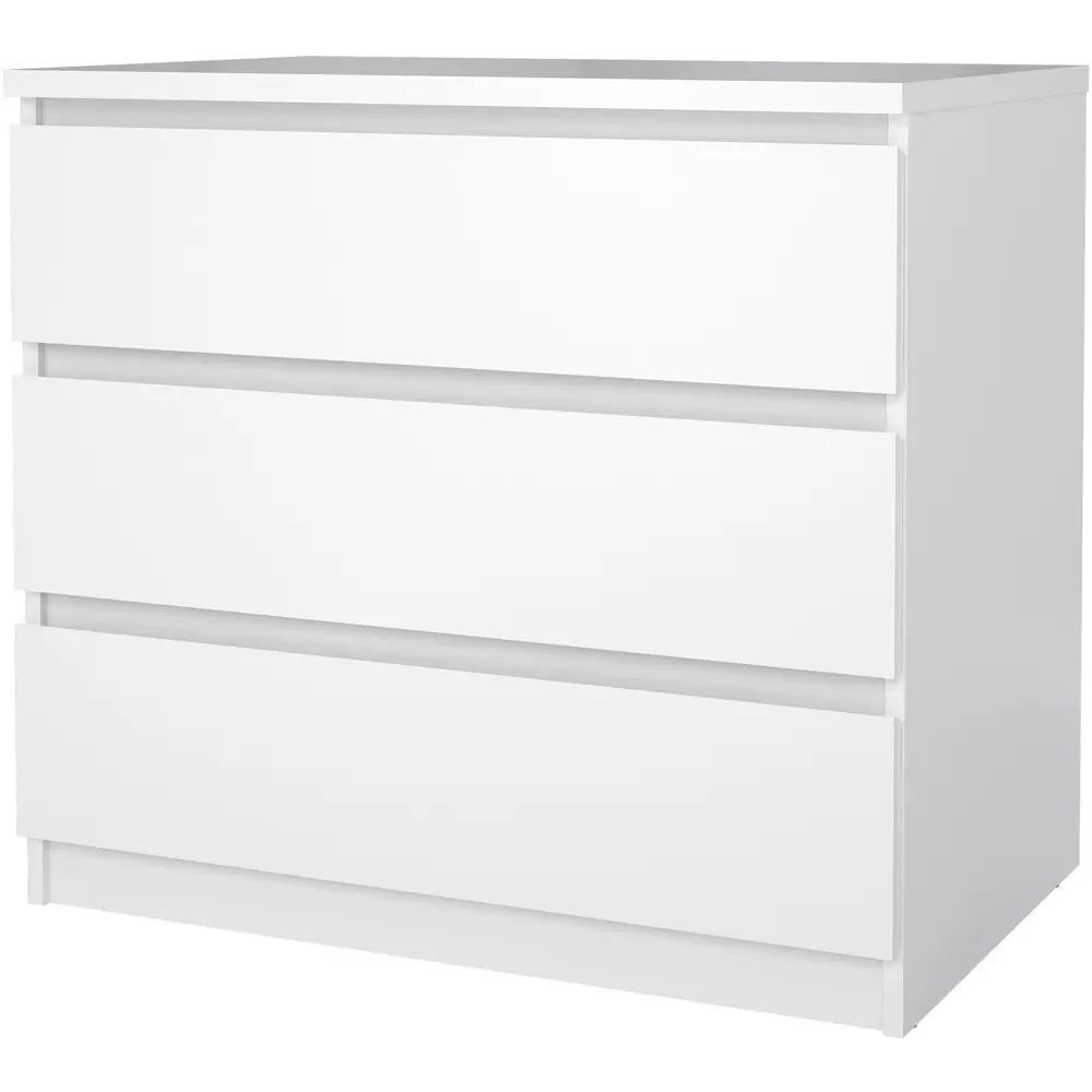 Florence 3 Drawer Chest of Drawers - White