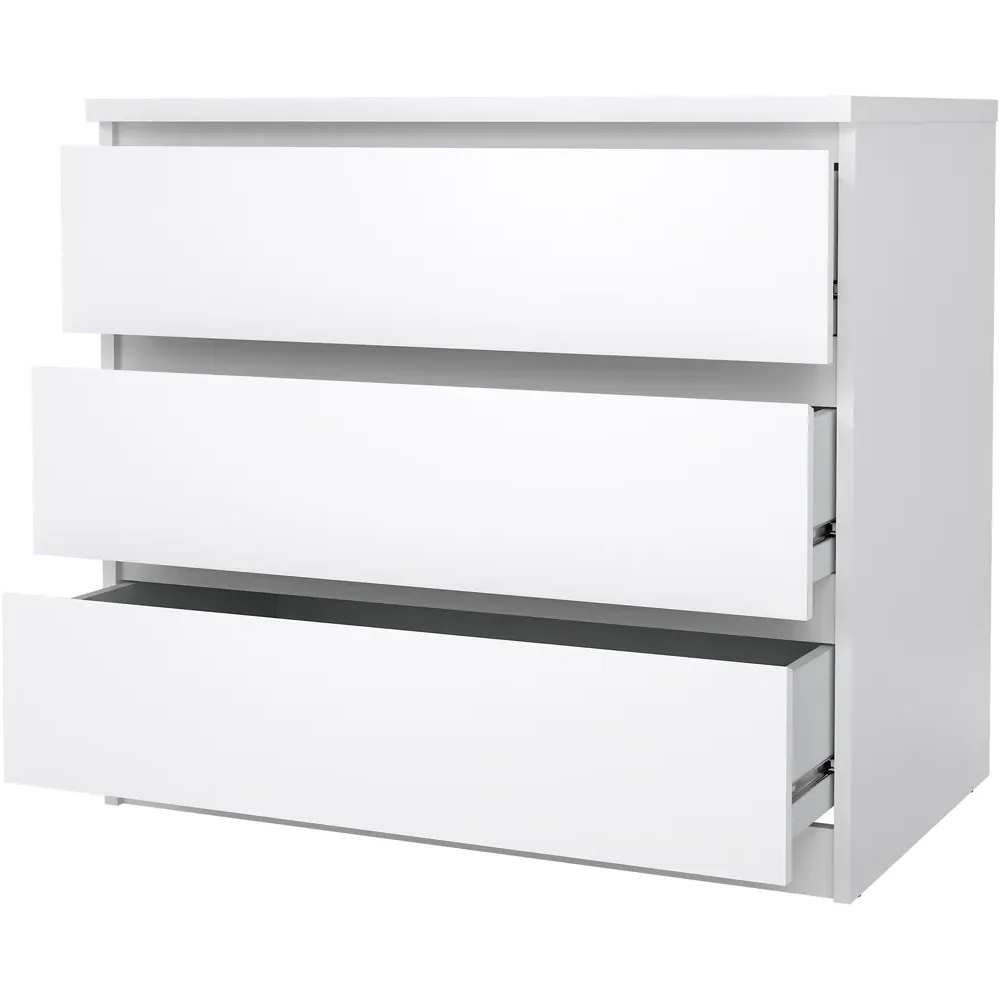 Florence 3 Drawer Chest of Drawers - White
