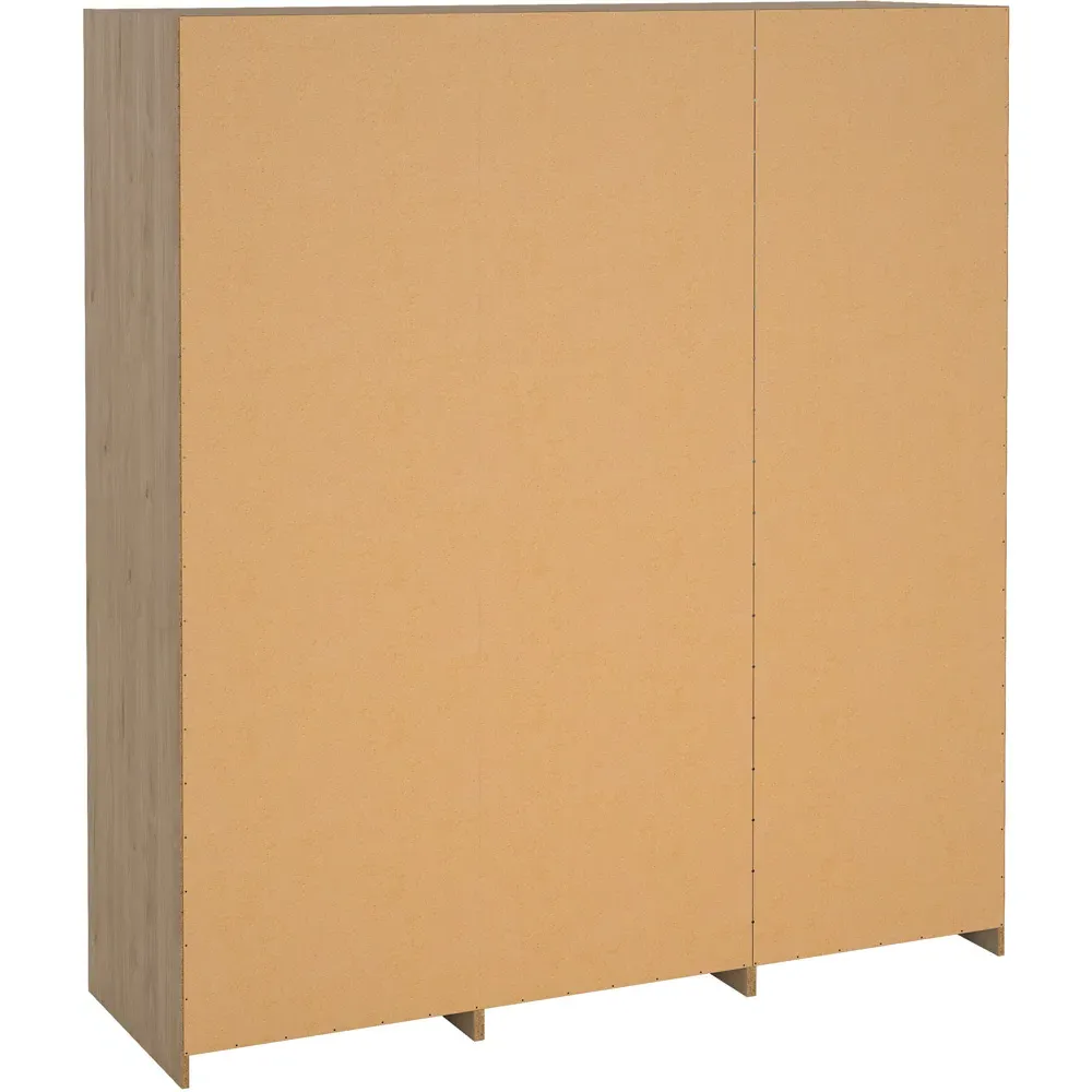 Florence 4 Door 4 Drawer Sliding Wardrobe - Brown, Oak