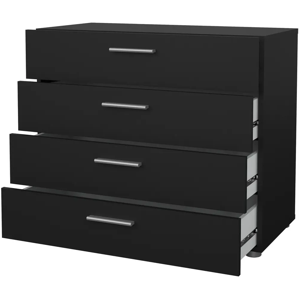 Florence 4 Drawer Chest of Drawers - Black