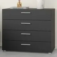 Florence 4 Drawer Chest of Drawers - Black