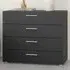 Florence 4 Drawer Chest of Drawers - Black