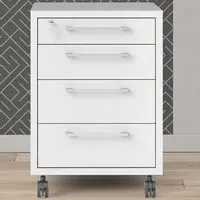 Florence 4 Drawer Mobile Cabinet - White