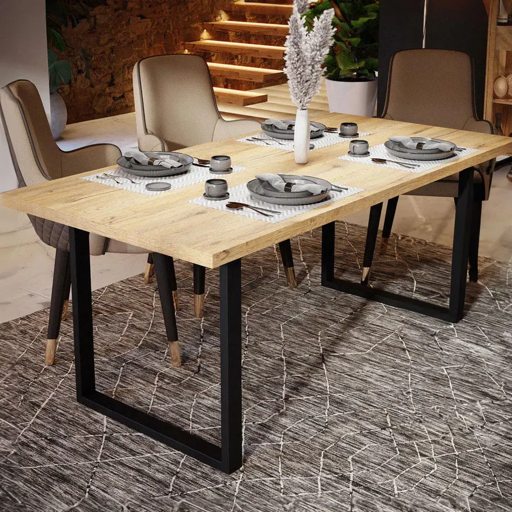 Florence 4-Seater Dining Table - Wood, Bartex Oak image