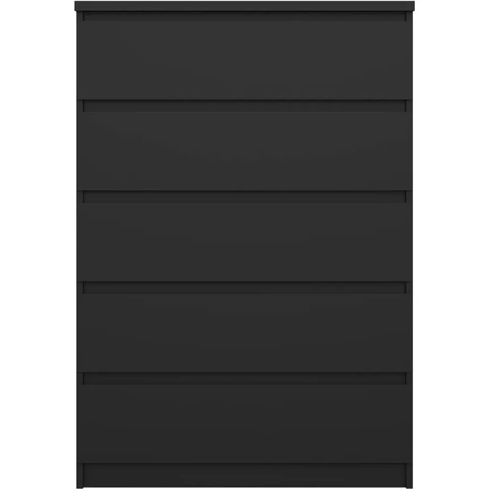 Florence 5 Drawer Chest of Drawers - Black