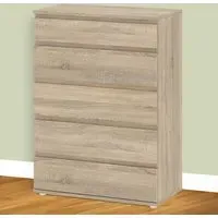 Florence 5-Drawer Chest of Drawers - Oak