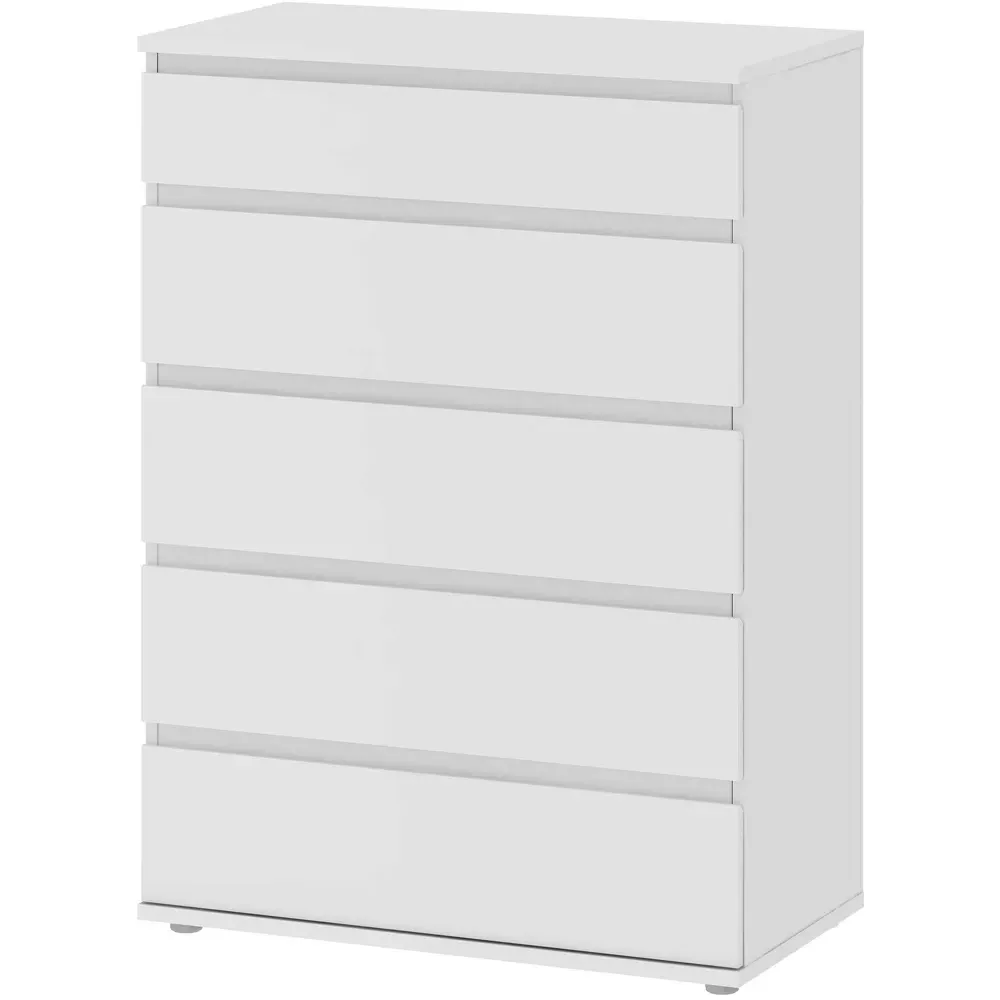 Florence 5 Drawer Chest of Drawers - White