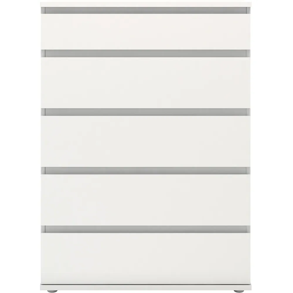 Florence 5 Drawer Chest of Drawers - White