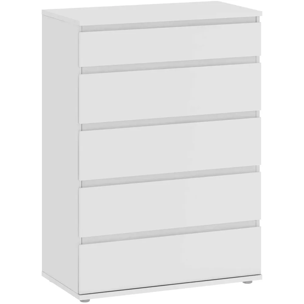 Florence 5 Drawer Chest of Drawers - White