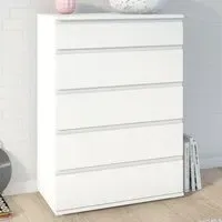 Florence 5 Drawer Chest of Drawers - White