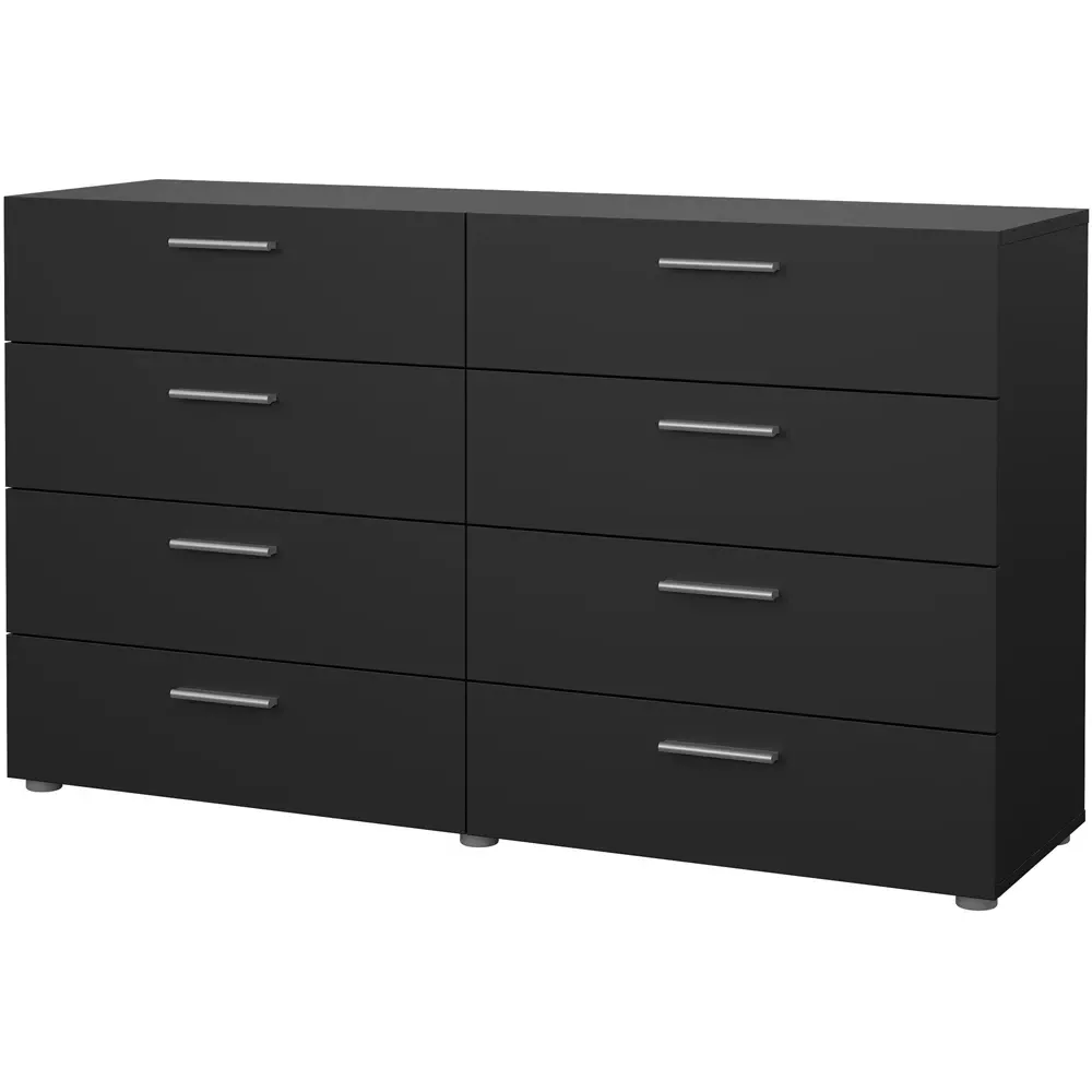 Florence 8 Drawer Chest of Drawers - Black