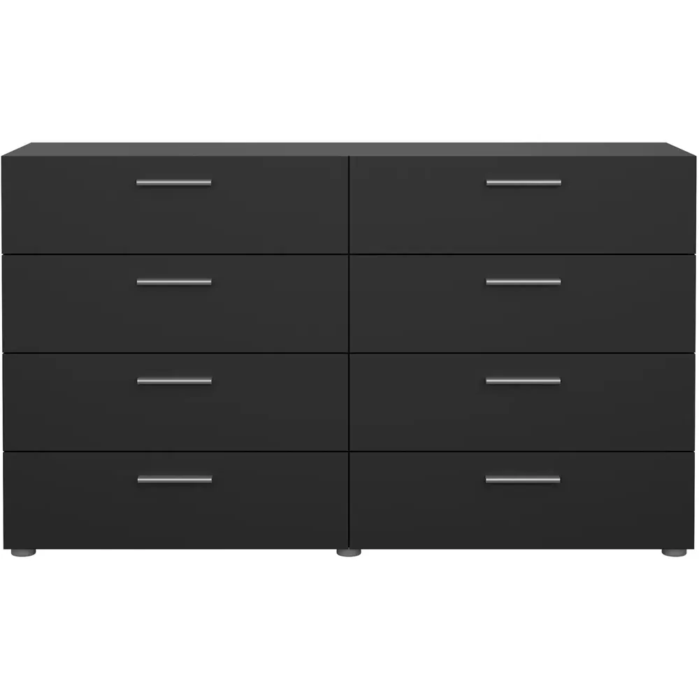 Florence 8 Drawer Chest of Drawers - Black