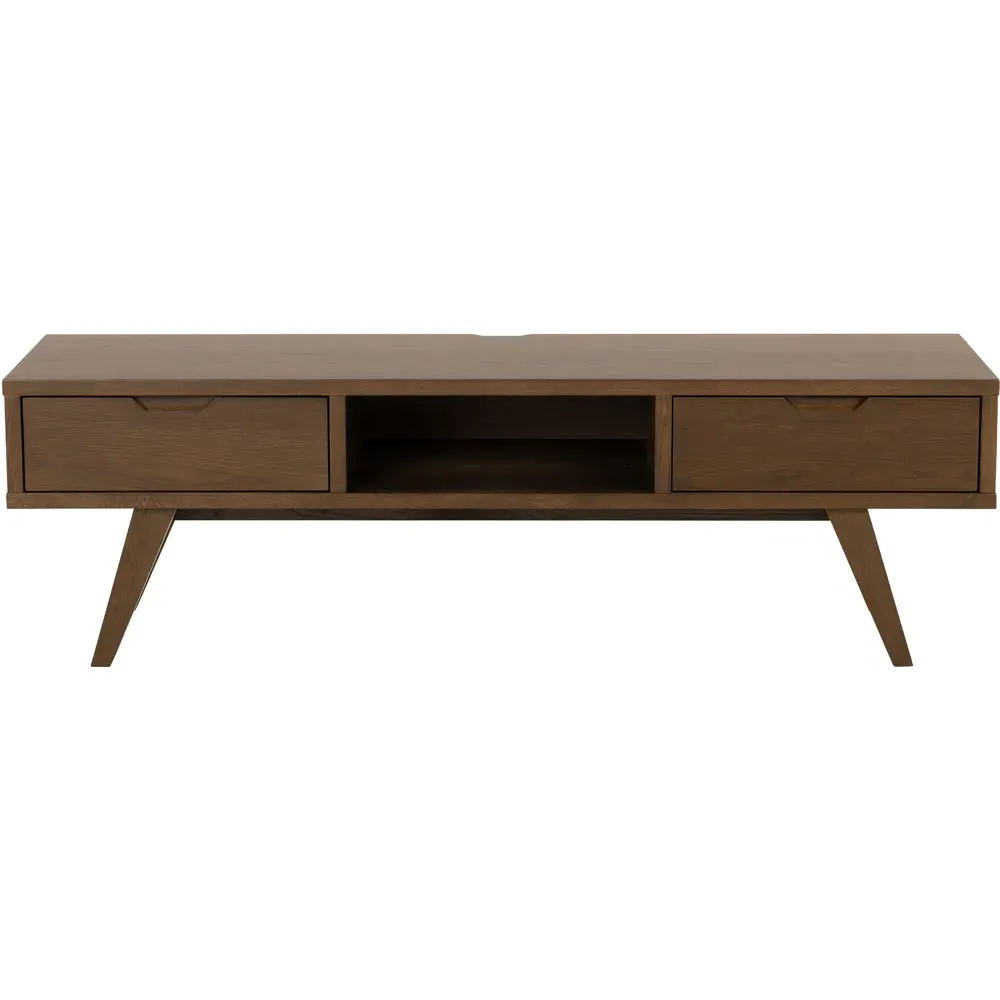 Florence A Line 2 Drawer TV Unit - Brown, Oak