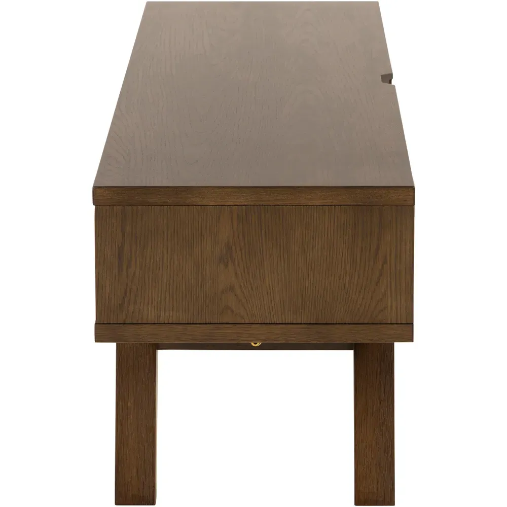 Florence A Line 2 Drawer TV Unit - Brown, Oak