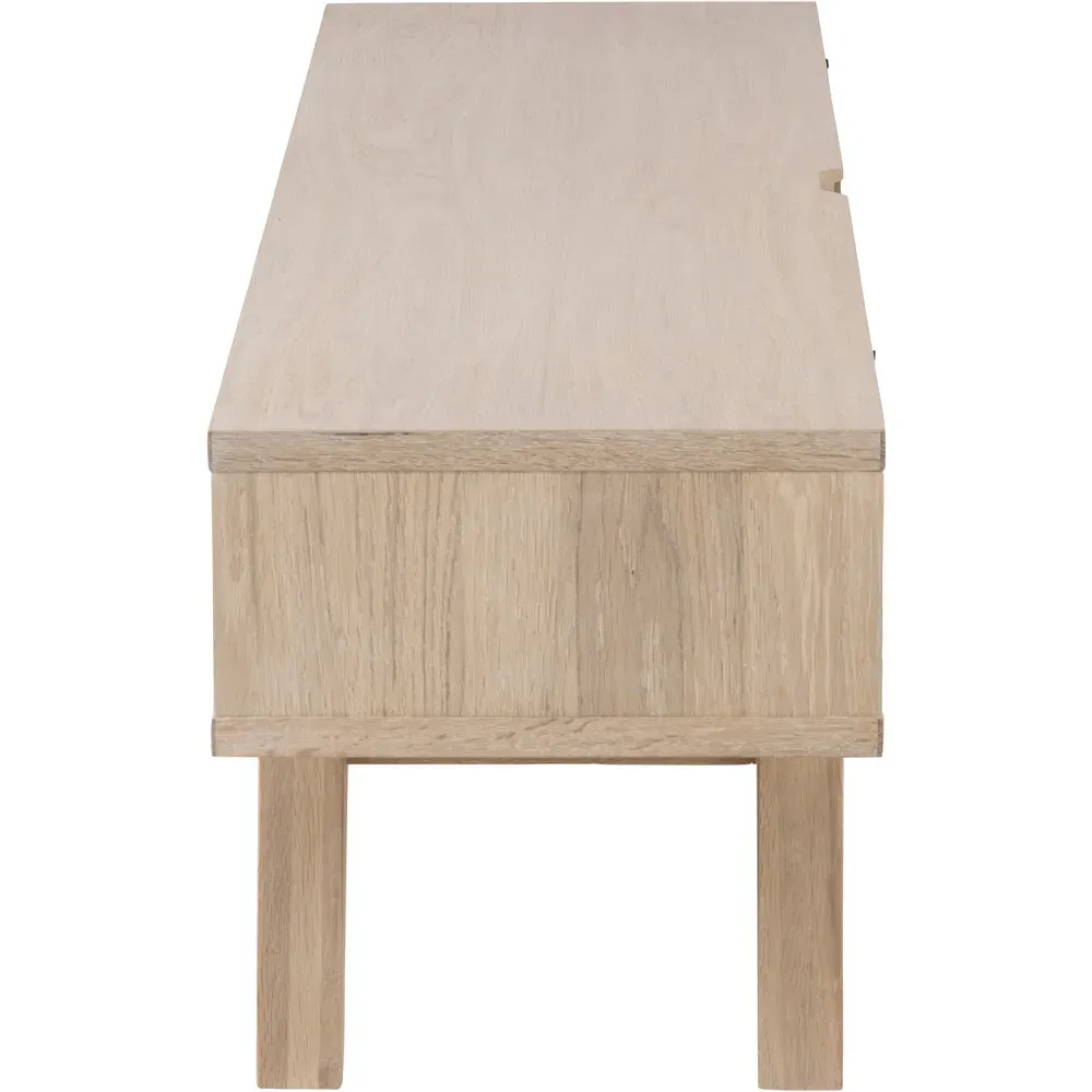 Florence A Line 2 Drawer TV Unit - White, Oak