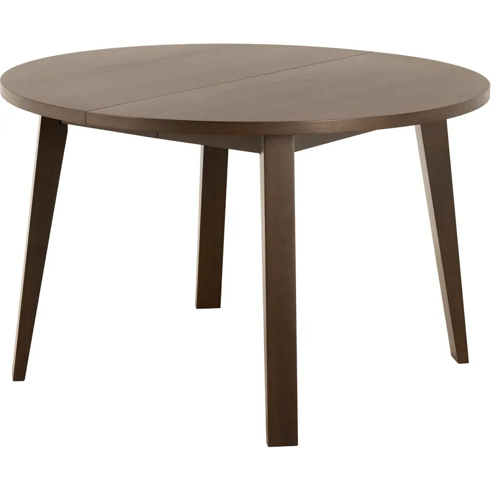 Florence A Line Round Dining Table Extendable - Brown, Oak