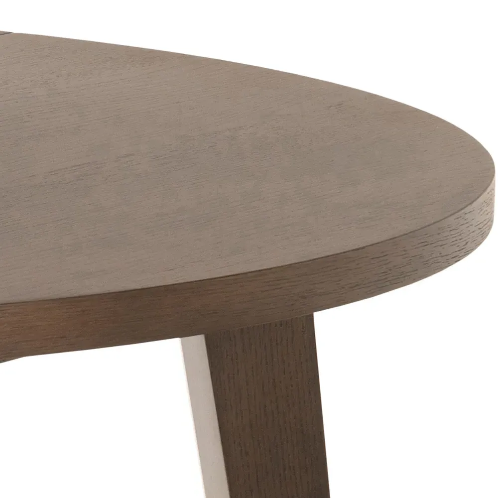 Florence A Line Round Dining Table Extendable - Brown, Oak