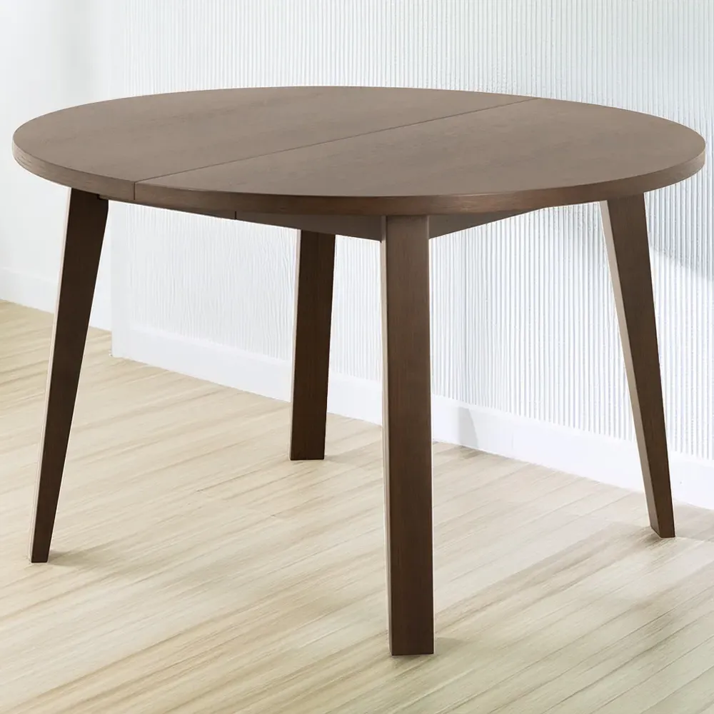 Florence A Line Round Dining Table Extendable - Brown, Oak