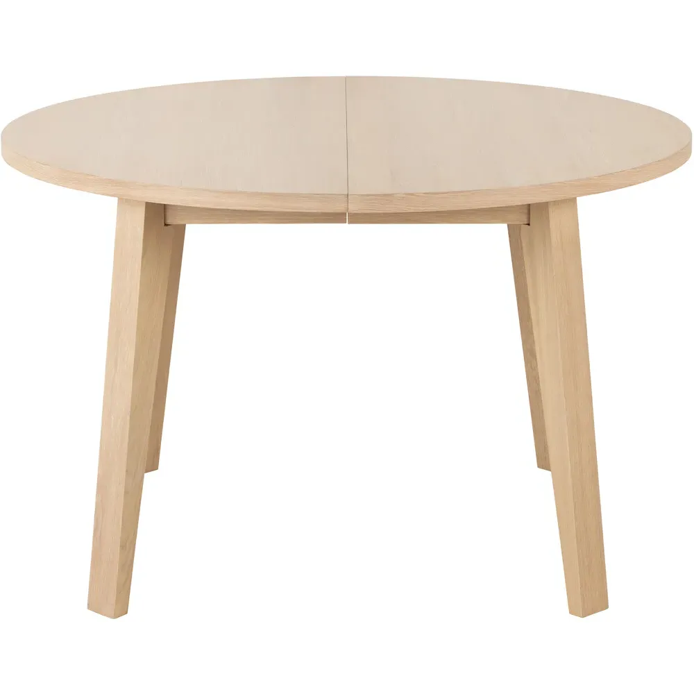 Florence A Line Round Dining Table - White, Oak