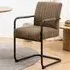 Florence Adele Set of 2 Dining Chairs with Armrests - Brown