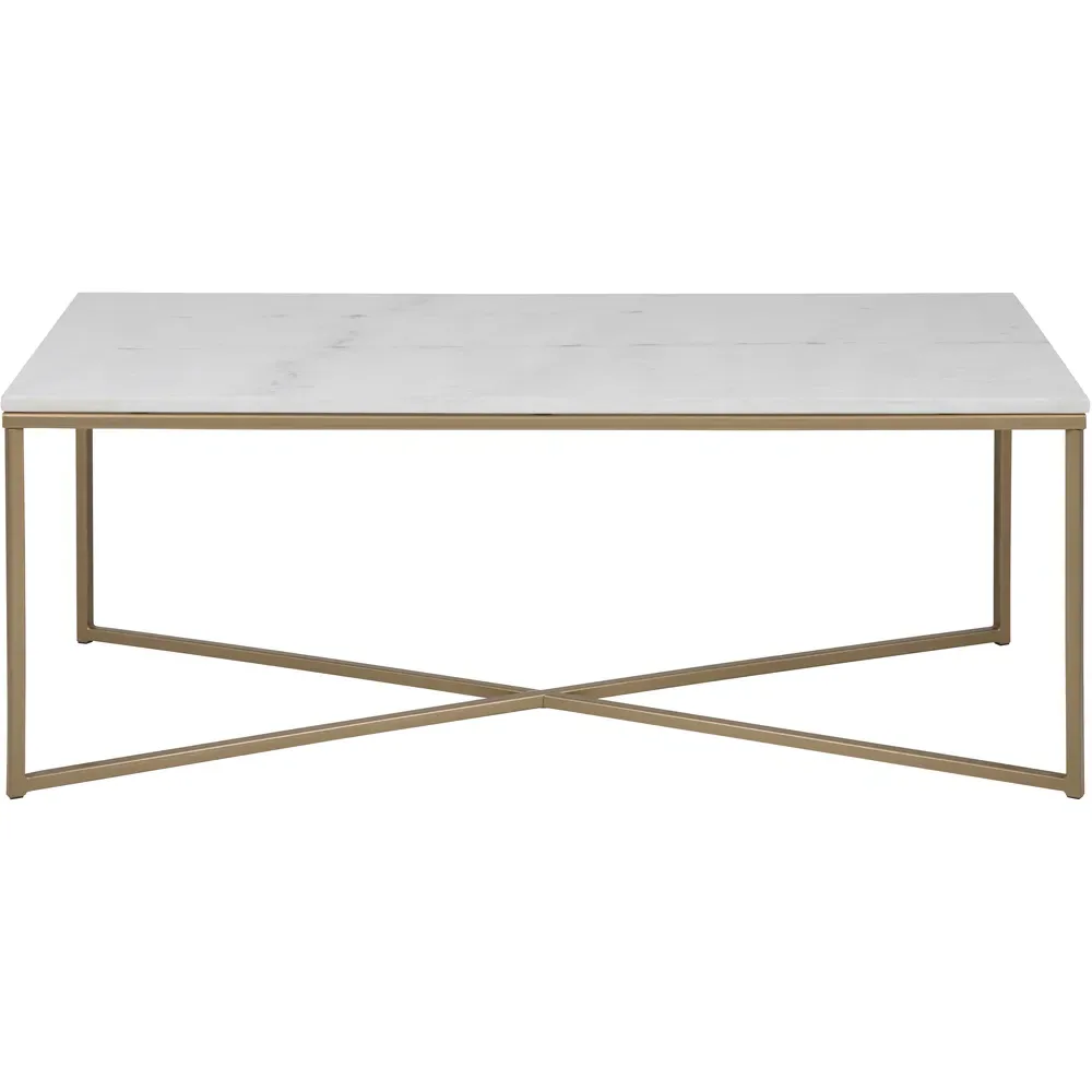 Florence Alisma Coffee Table - White, Marble