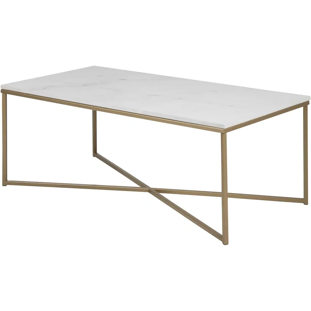 Florence Alisma Coffee Table - White, Marble