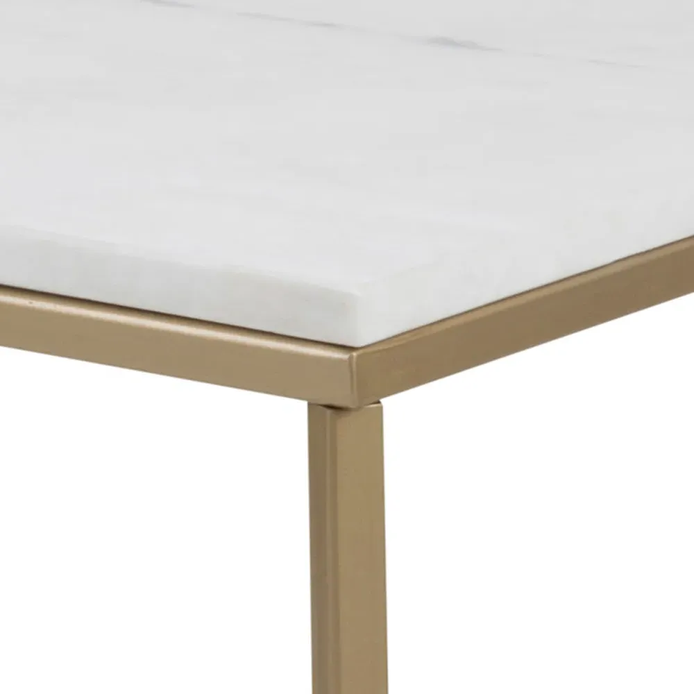 Florence Alisma Coffee Table - White, Marble