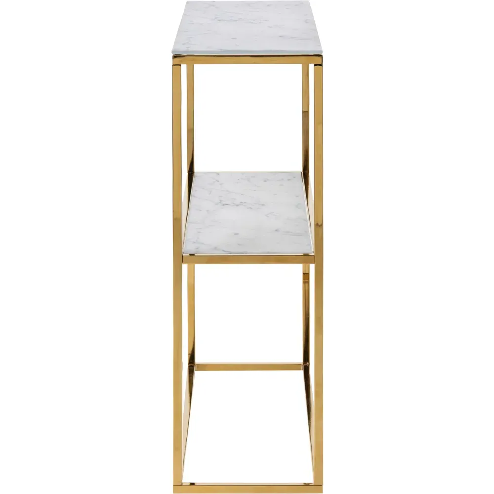 Florence Alisma Console Table - White, Glass