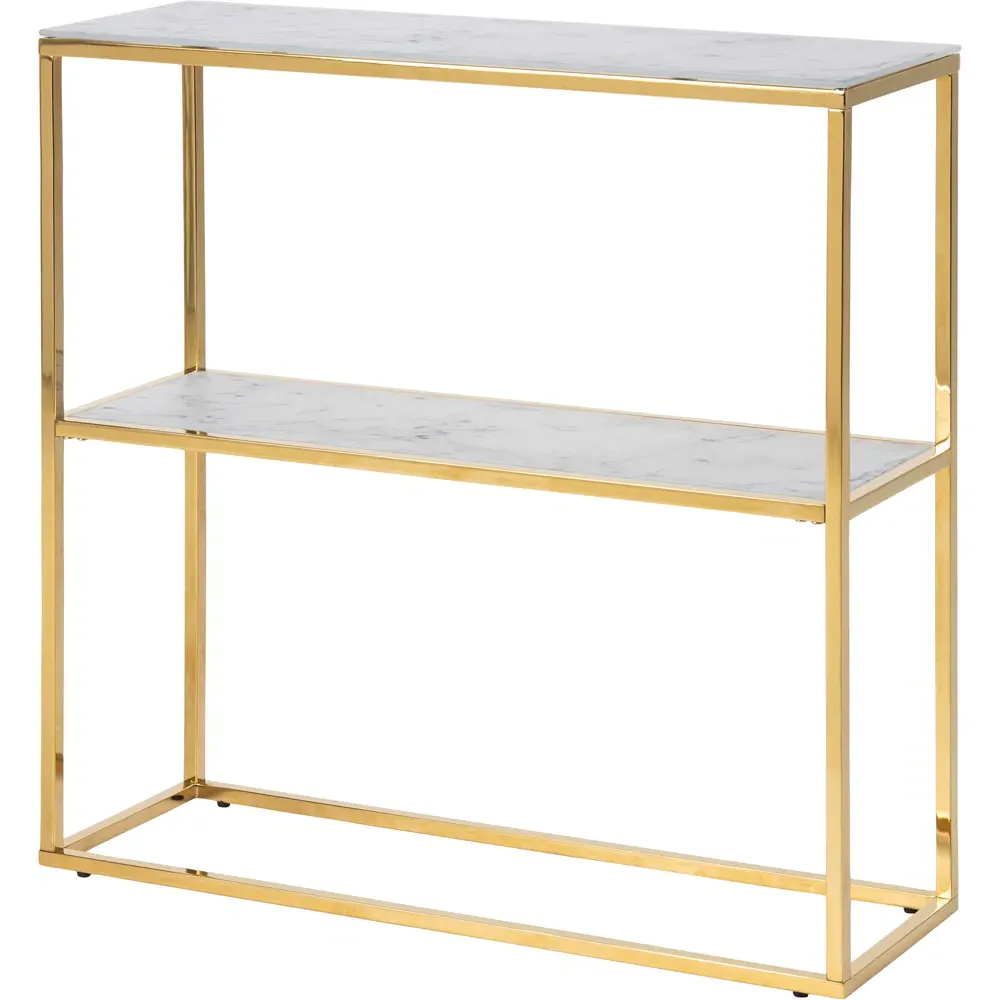 Florence Alisma Console Table - White, Glass