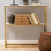 Florence Alisma Console Table - White, Glass