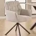 Florence Alonso Set of 2 Swivel Dining Chair with Armrest - Cream