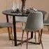 Florence Amble 4-Seater Round Dining Table - Black, Melamine