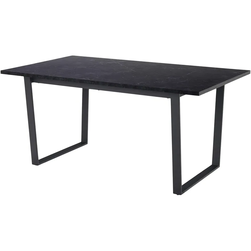 Florence Amble 6 Seater Dining Table - Black