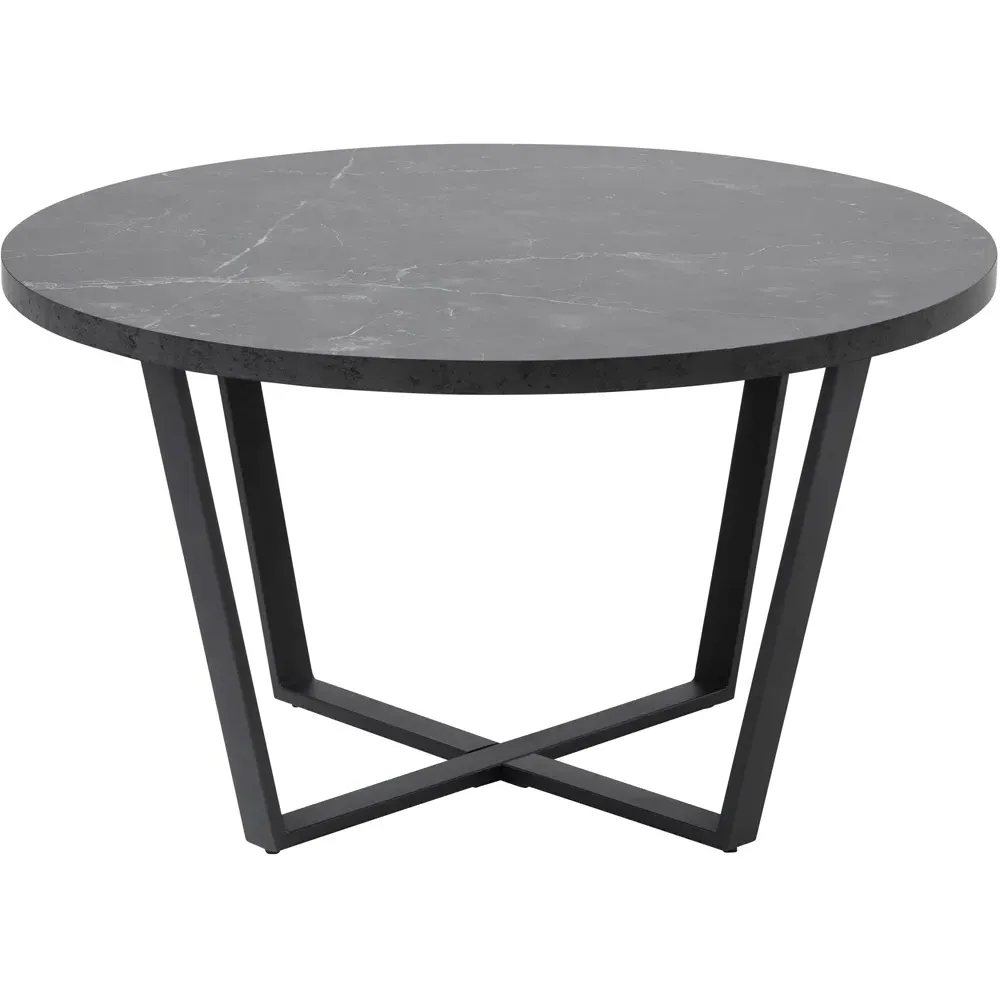 Florence Amble Round Coffee Table - Black, Melamine