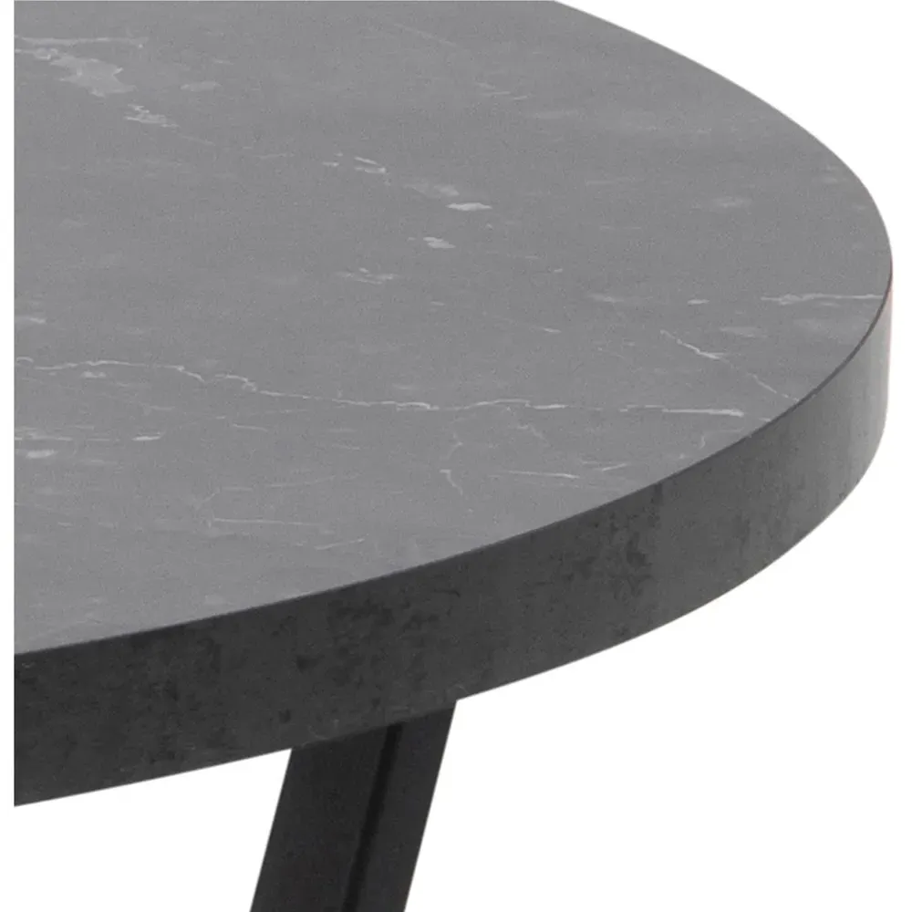 Florence Amble Round Coffee Table - Black, Melamine
