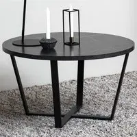 Florence Amble Round Coffee Table - Black, Melamine