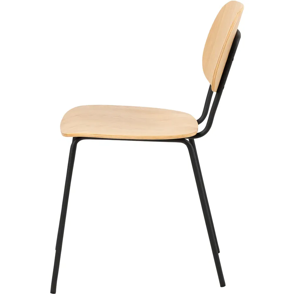 Florence Amira Set of 2 Dining Chair - Brown, Oak