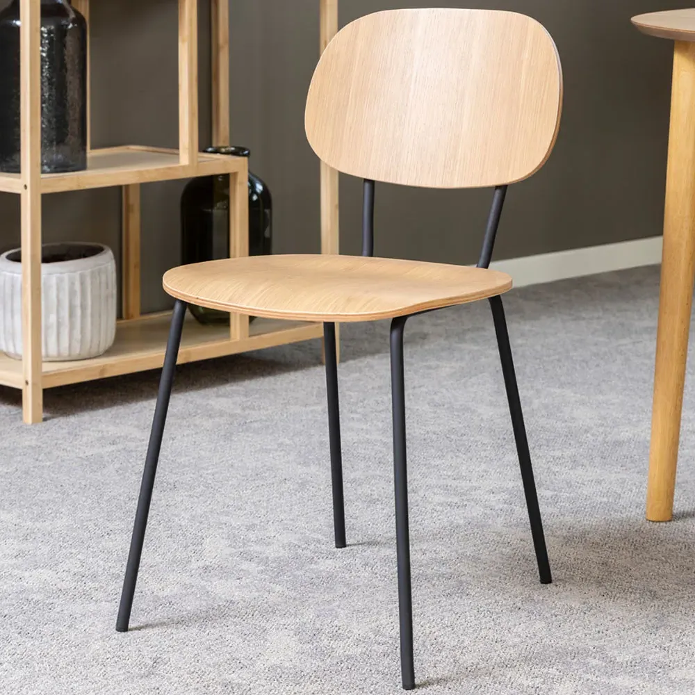 Florence Amira Set of 2 Dining Chair - Brown, Oak image