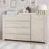 Florence Angel 5 Drawer Chest with Door - White, Oak